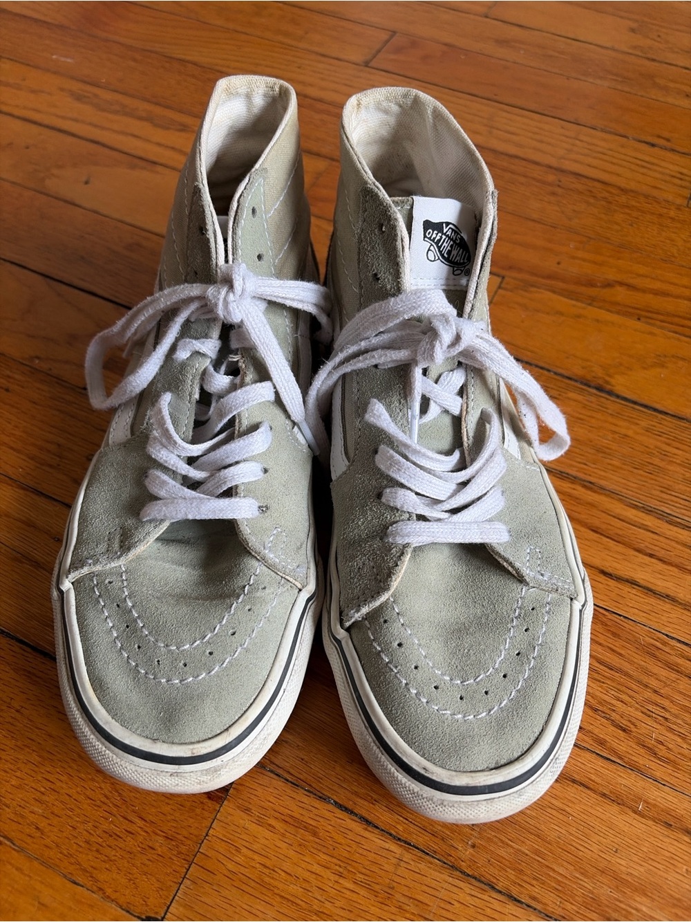 Vans Sk8-Hi High-Top Sneakers in Light Olive